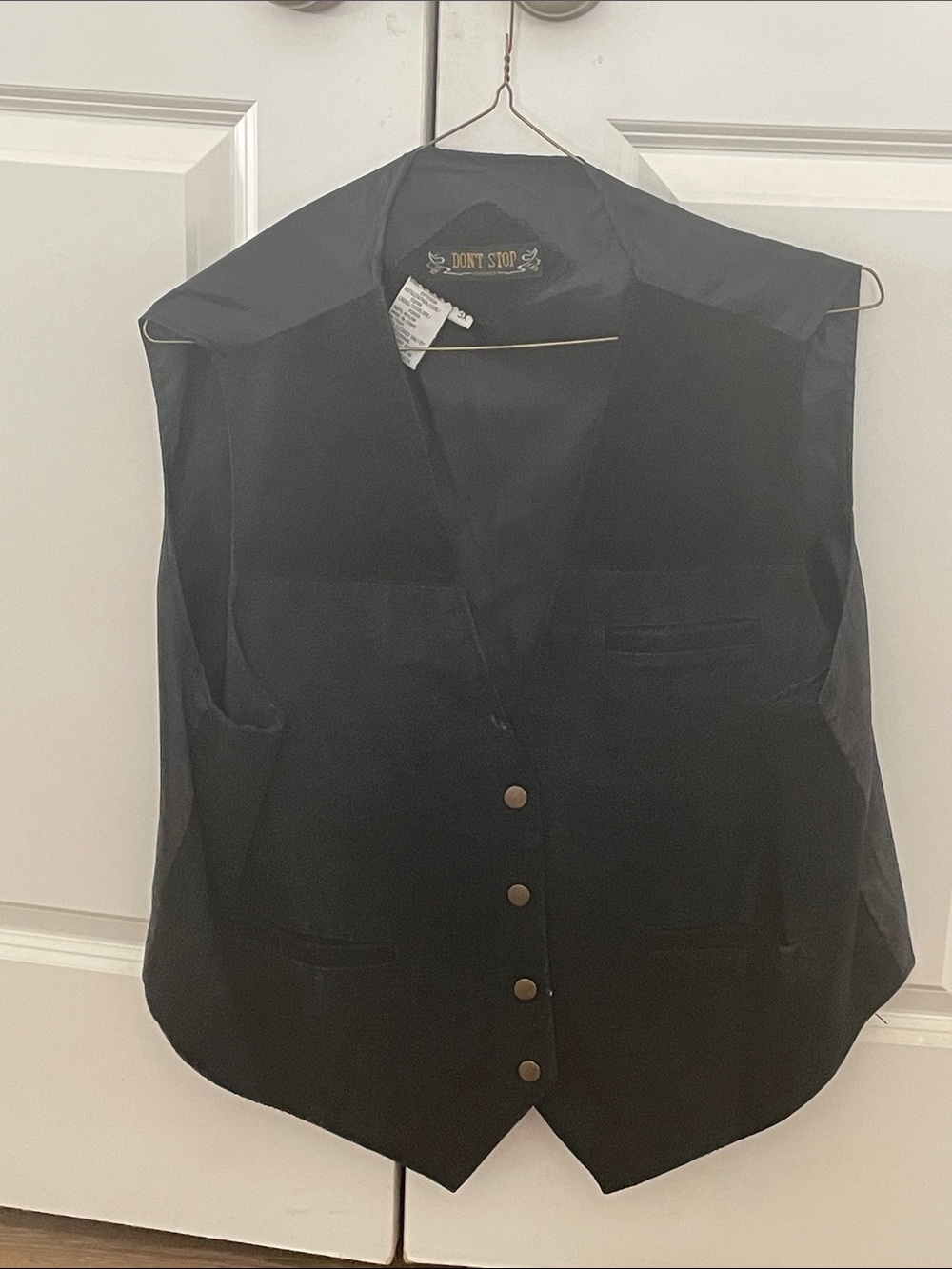 Classic Black Button Vest for Women